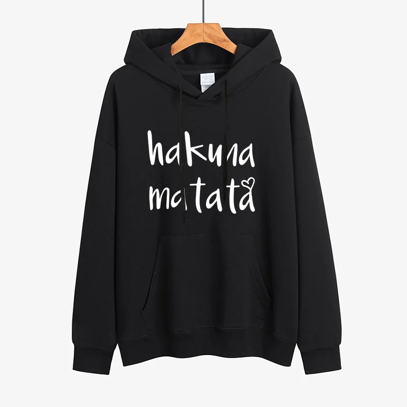Печатные Акуна Матата Женская толстовка с капюшоном и длинными рукавами