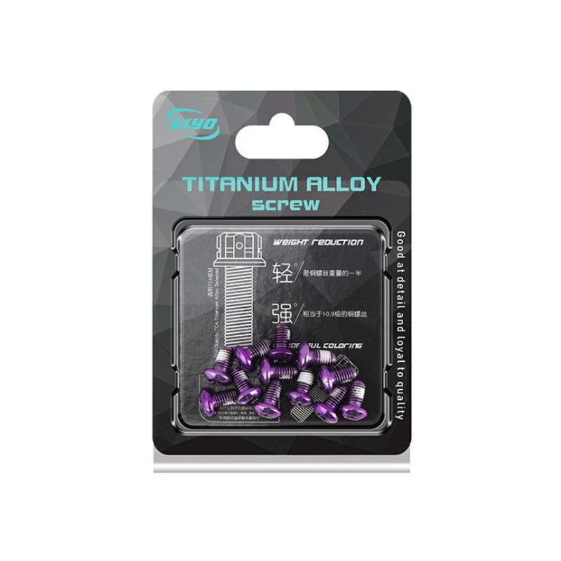 

12PCS Colorful Bicycle Disc Brake Rotor Torx Bolts T25 M5x10mm MTB Bike Alloy Steel Disc Brake Rotor Fixing Screws
