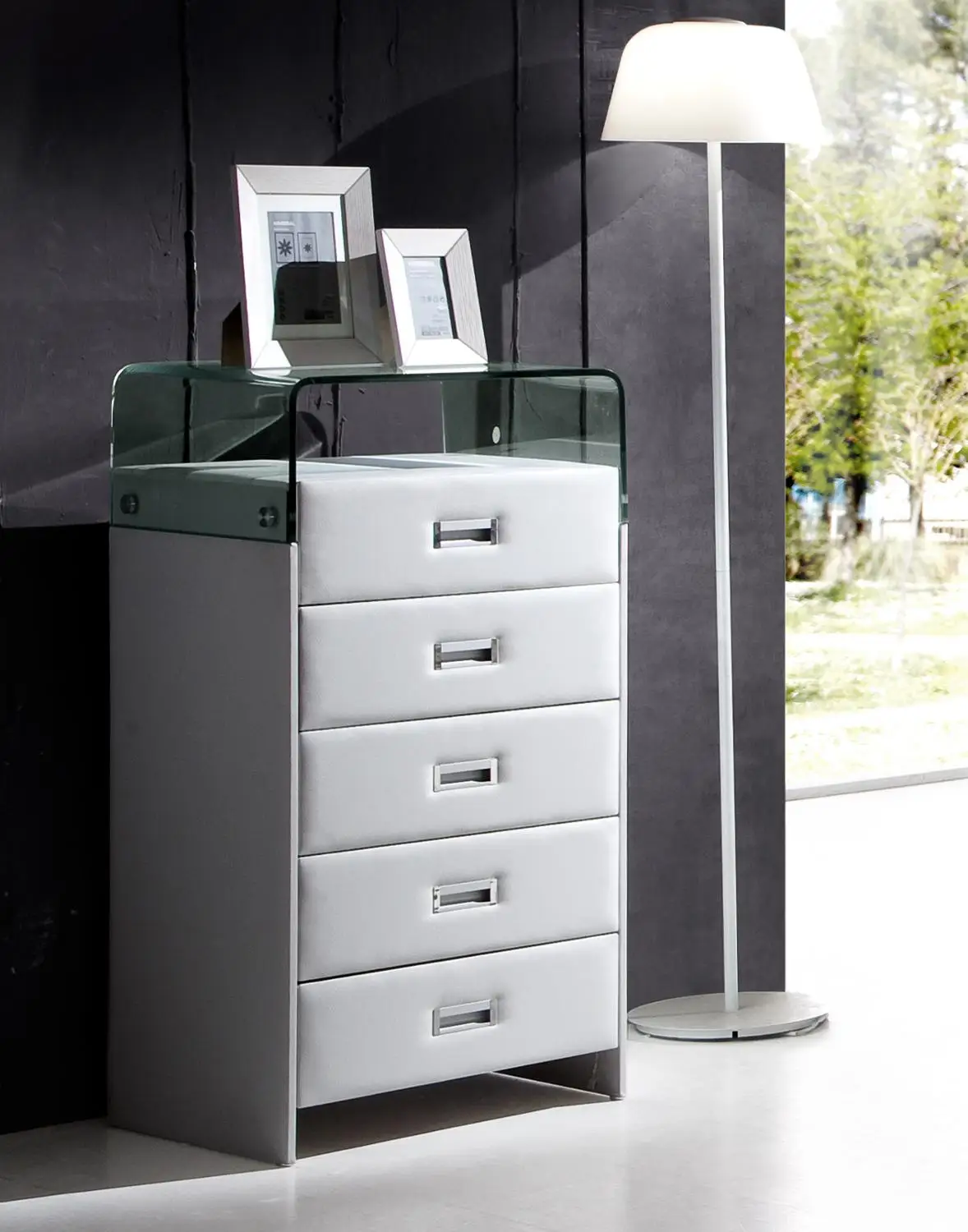 Дешевый MDF белый ПВХ комод для продажи|Наборы спальной| |