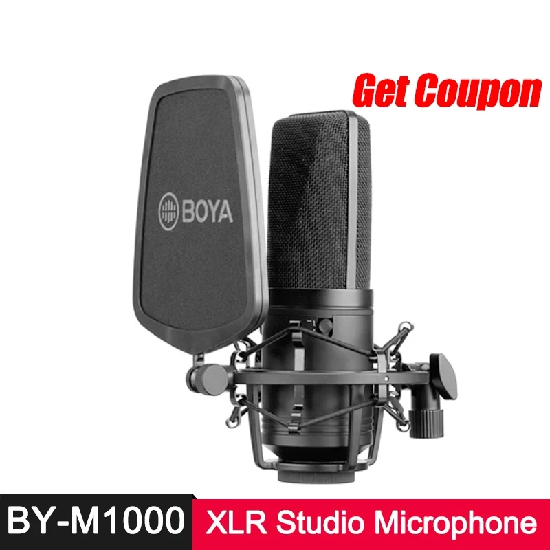 BOYA BY M1000 конденсаторный микрофон с большой диафрагмой 3 полярные узоры для