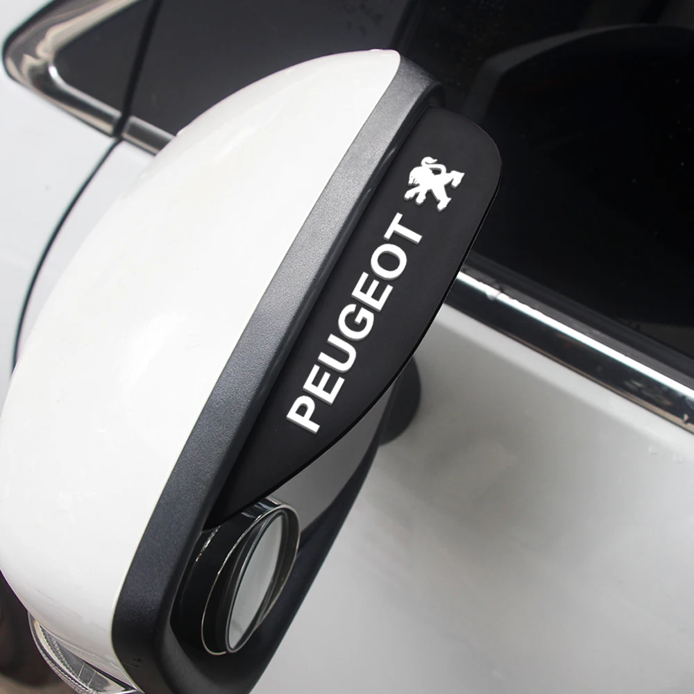

2PCS Car Rearview Mirror Rain Blades Rubber Eyebrow Water Rainproof Cover Accessories For Peugeot 308 307 407 408 5008 2008 3008