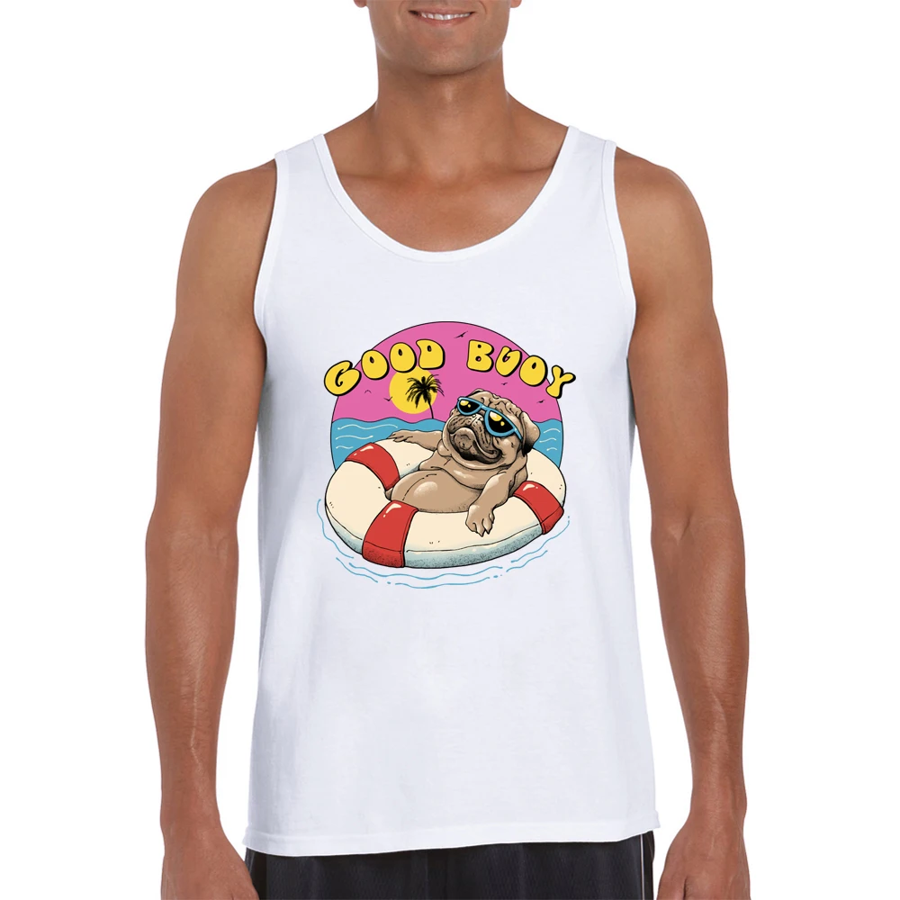 Модные летние мужские майки Newesr с принтом мопса хипстерские хорошие буйки