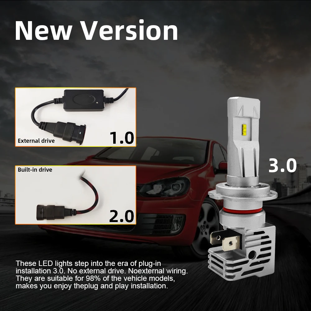 

H7 LED H4 Car Headlight Bulb Lamps Led H8 H11 Fog Light HB3 9005 HB4 4300K 6000K 12000LM Luces Led Para Auto