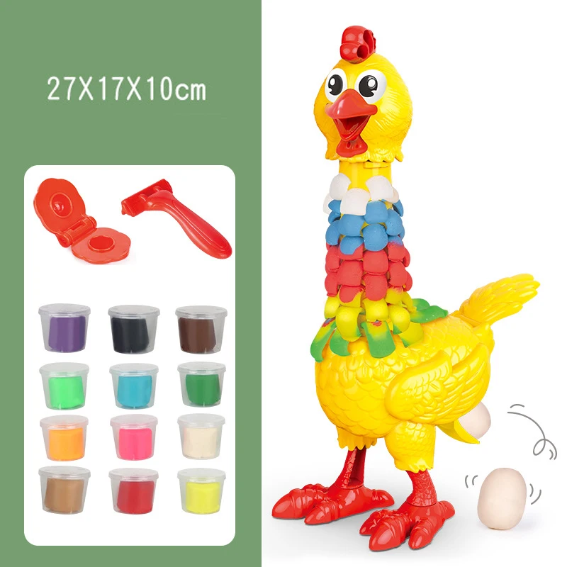 

Moonbiffy Color Clay Toy Plasticine Set Plucking Chicken Light Clay Mold Handmade DIY Children Play House Toys Wholesale