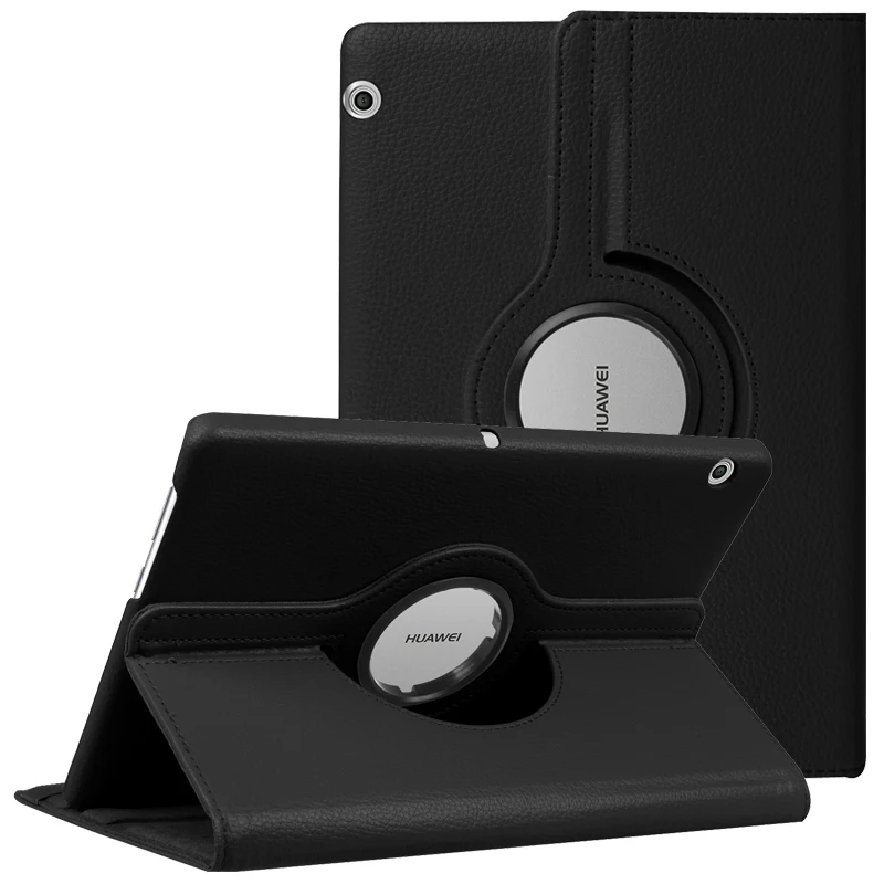 

360 Rotating Case for Huawei MediaPad T5 10 AGS2-L09/W09/L03 10.1 Flip Stand PU Leather Case Cover for Huawei T5 10 Tablet Funda