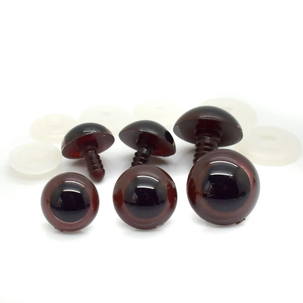 

10pcs 18/20/24/30mm Brown Safety Eyes/Plastic Doll eyes Handmade Accessories For Bear Toys Hard Snap Animal Puppet Crafts