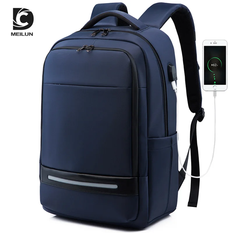Blue Dc·MeiLun,, Мужская Противоугонная сумка, рюкзак для ноутбука, usb зарядка, водонепроницаемый мужской бизнес рюкзак для путешествий, школьные рюкзаки для мальчиков - Цвет: Blue