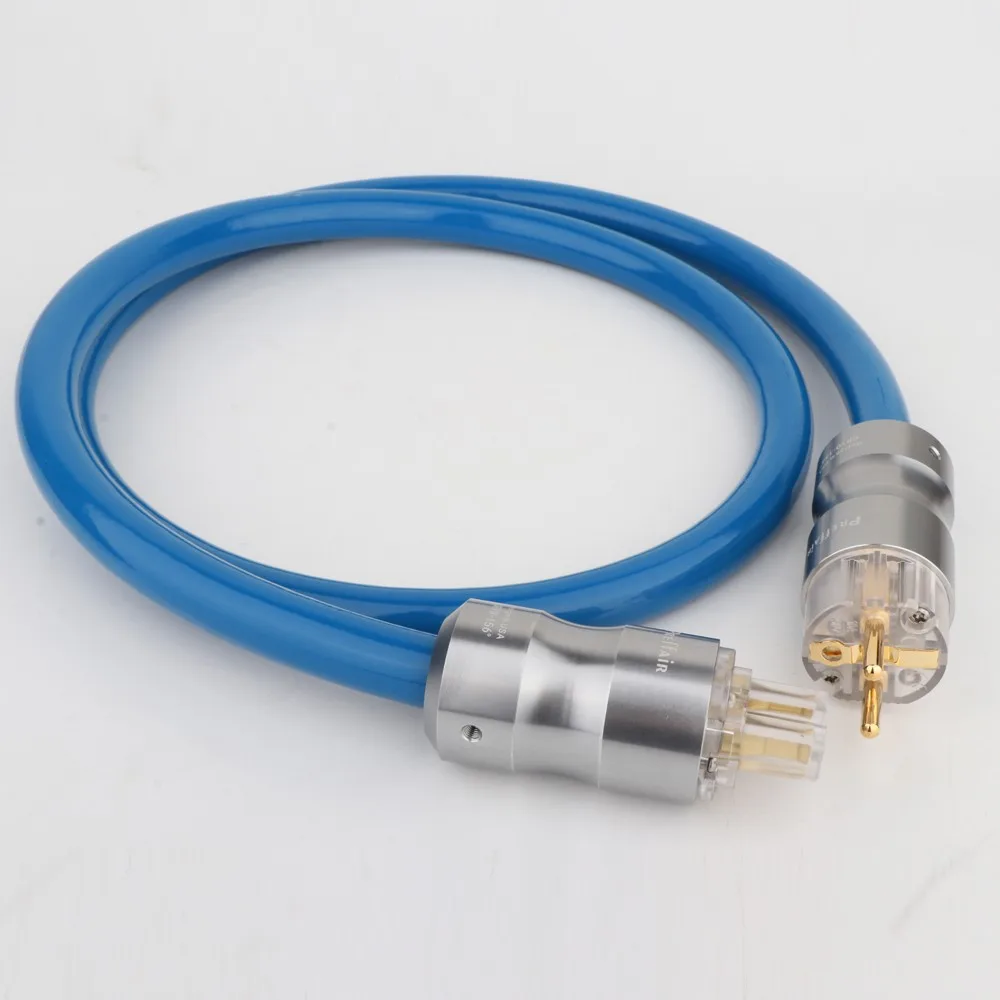 

Preffair D515 High Power EMC Shield AC Power Cord Silver Plated Schuko Power Cord Cable HIFI