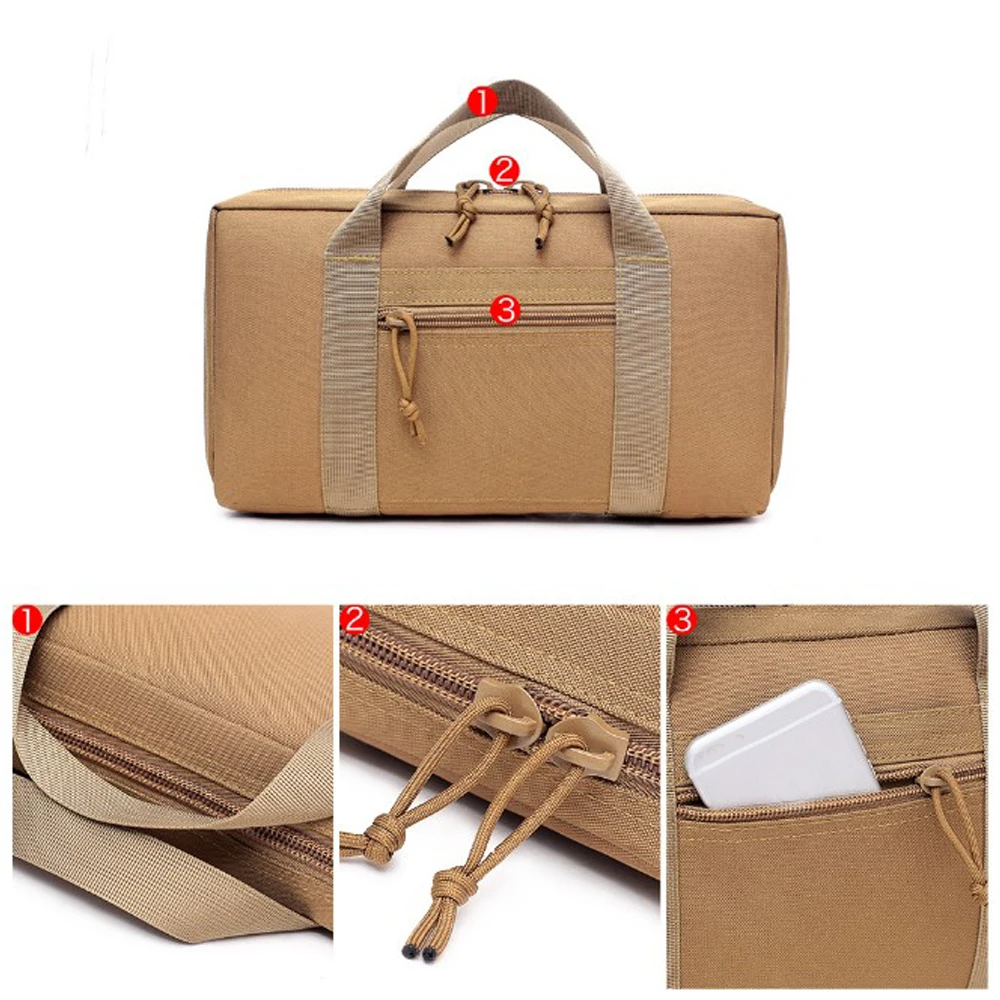 1000D Tactical Pistol Holster Concealed Gun Storage Bag Handgun Carrier Pouch Handgun Gun Protector Anti-theft Bag for Hunting