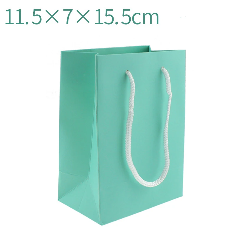 Light blue vertical 10 шт./лот) Акция розовая бумага подарочная сумка с алмазной печатью свадебные подарки для гостей на крещение ювелирные изделия Подарочная сумка GB02P - Цвет: Light blue vertical