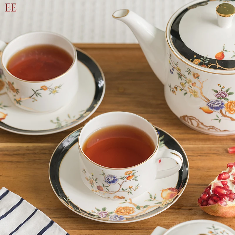 Роскошная керамическая кофейная чайная чашка из костяного фарфора комплект
