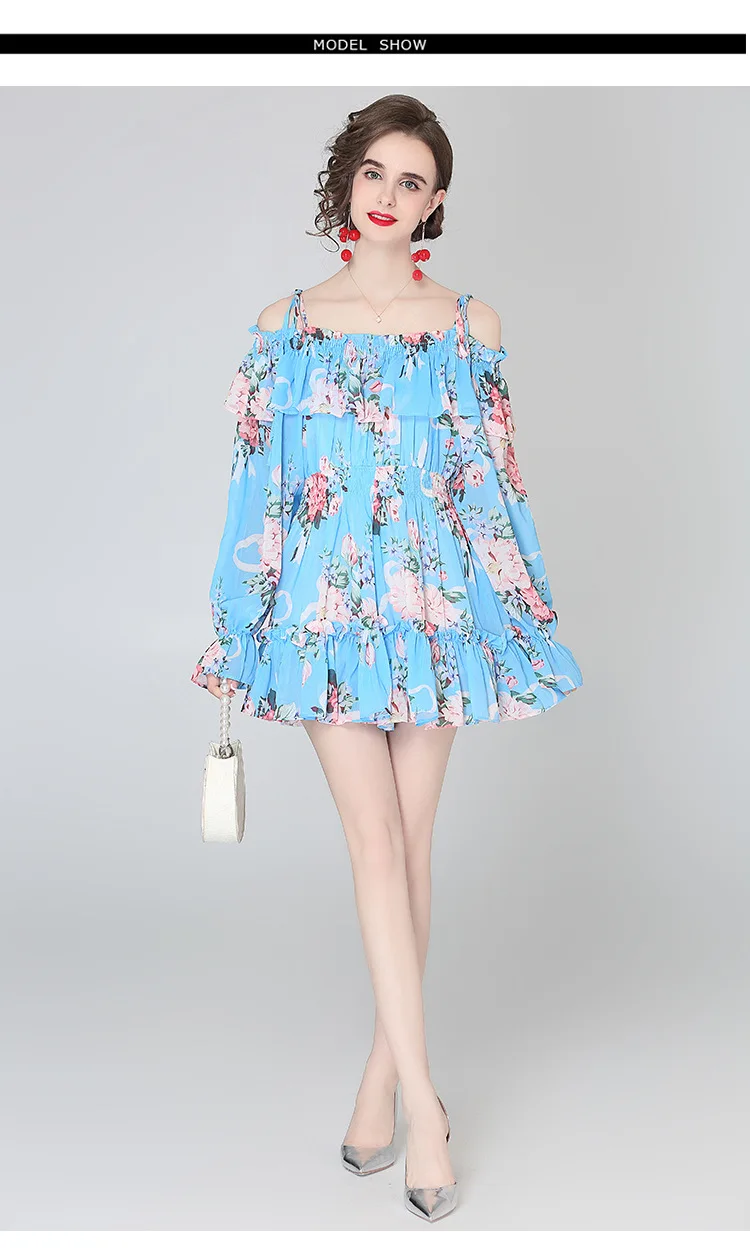 

Woman Dress Romantic Bowknot A-line Skirt with V-neck Holiday Print Dress Women Plus Size Bridesmaid Dress