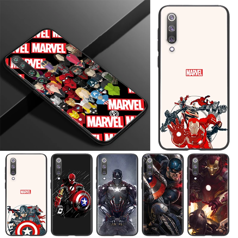 

Marvel Avengers superheroes Silicone For Xiaomi Mi 11i 11 10T 10i 9T 9 Note 10 Ultra Lite Pro 5G SE Black Soft TPU Phone Case