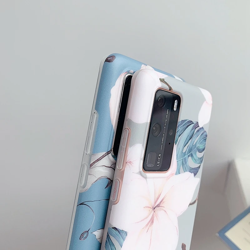 Чехол P40 Lite для Etui Huawei P30 Pro винтажный силиконовый чехол с зелеными листьями и