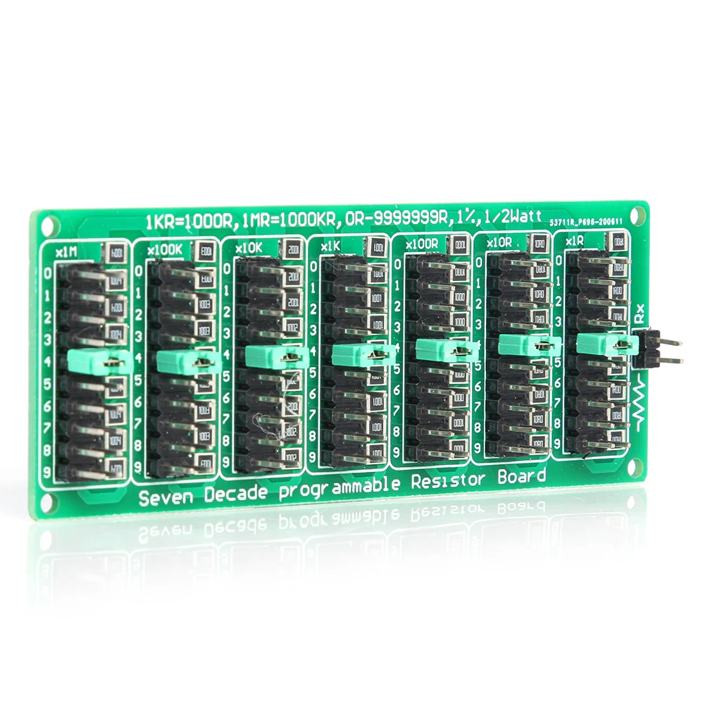 7 Seven Decade 1R - 9999999R Programmable Adjustable SMD Resistor Slide Board Step Accuracy 1% 1/2 Watt Module 200V | Электроника