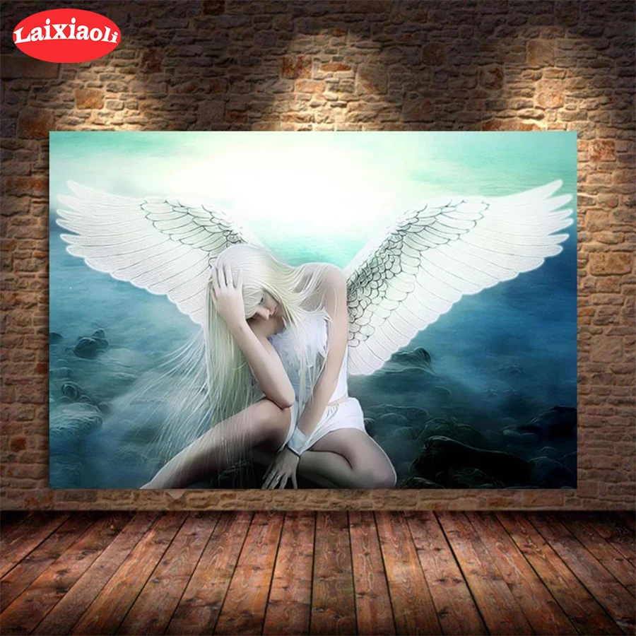 

Алмазная 5D Вышивка «сделай сам» с изображением красивой ангельской девушки Стразы, алмазная живопись, вышивка крестиком, мозаика, Новое пос...