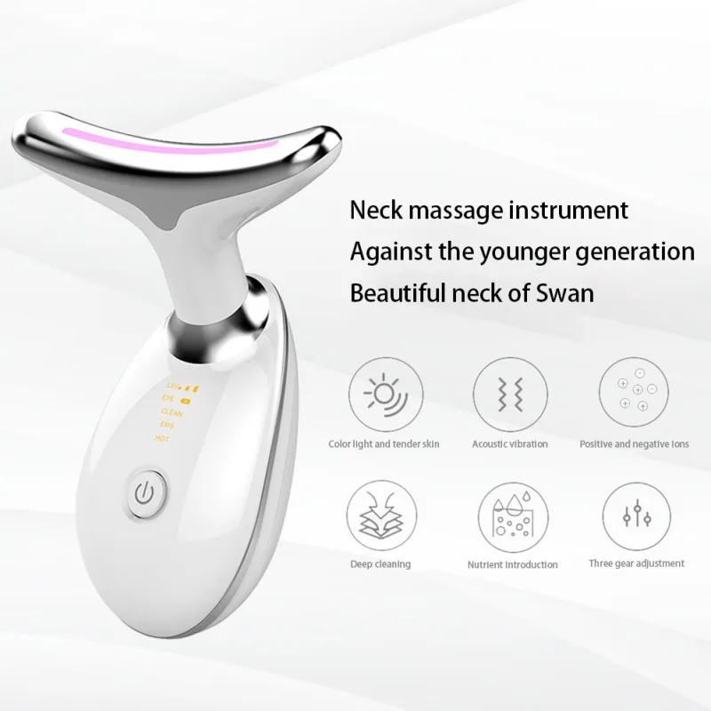 Ультразвуковой вибрационный инструмент для ухода за кожей шеи против морщин 500