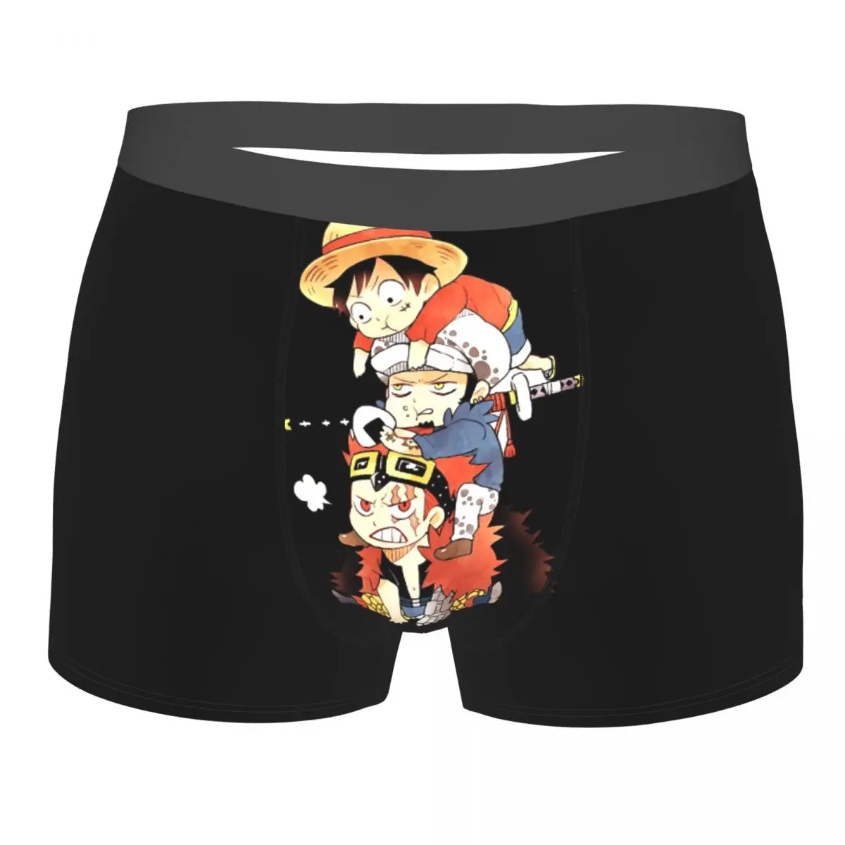

One Piece Anime Manga Underpants Cotton Panties Man Underwear Sexy Trio Sticker Shorts Briefs
