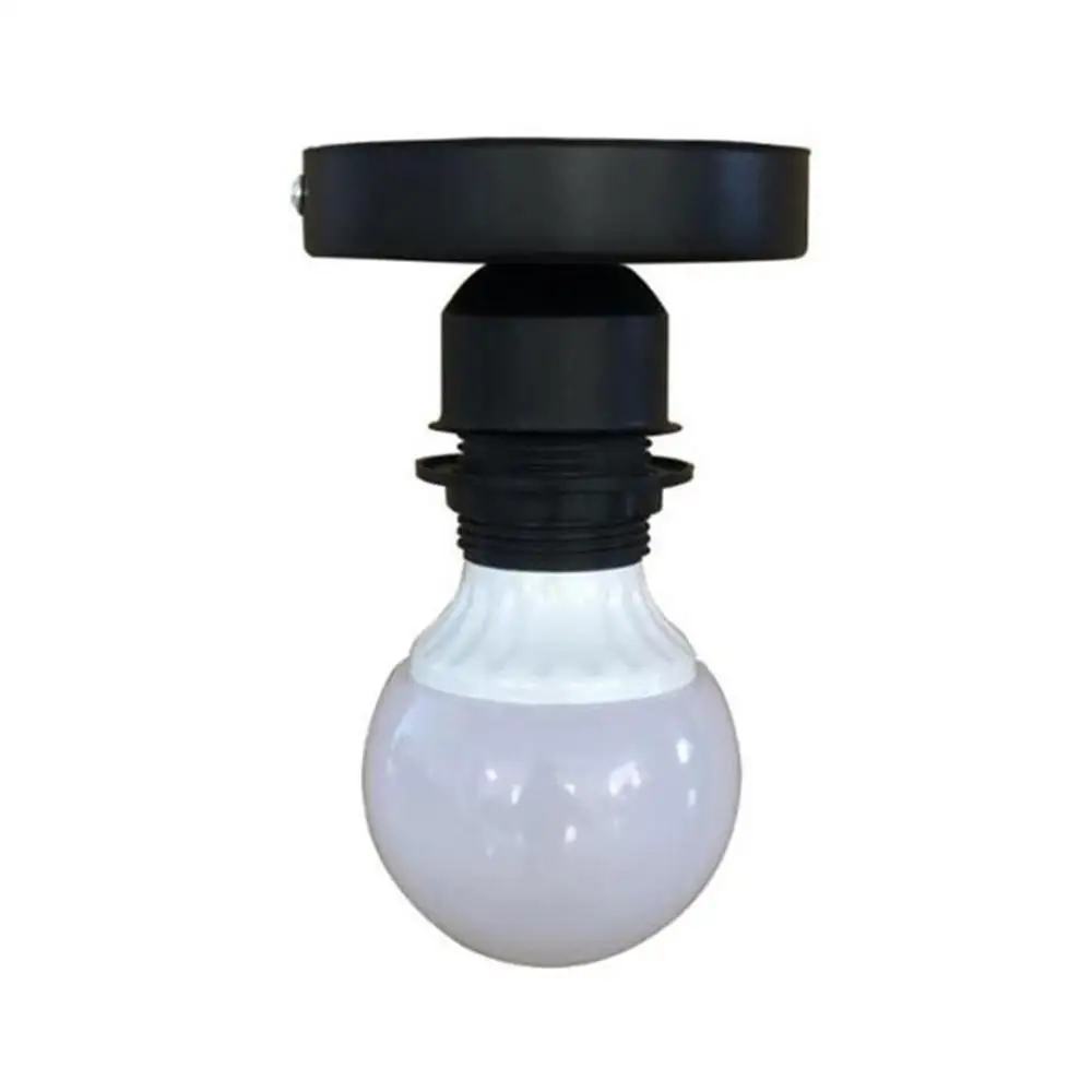 Lámpara de techo de hierro estilo nórdico para el hogar, luz de techo estilo Retro minimalista, color negro, para sala de estar, dormitorio, baño, cocina, salón y balcón, E27