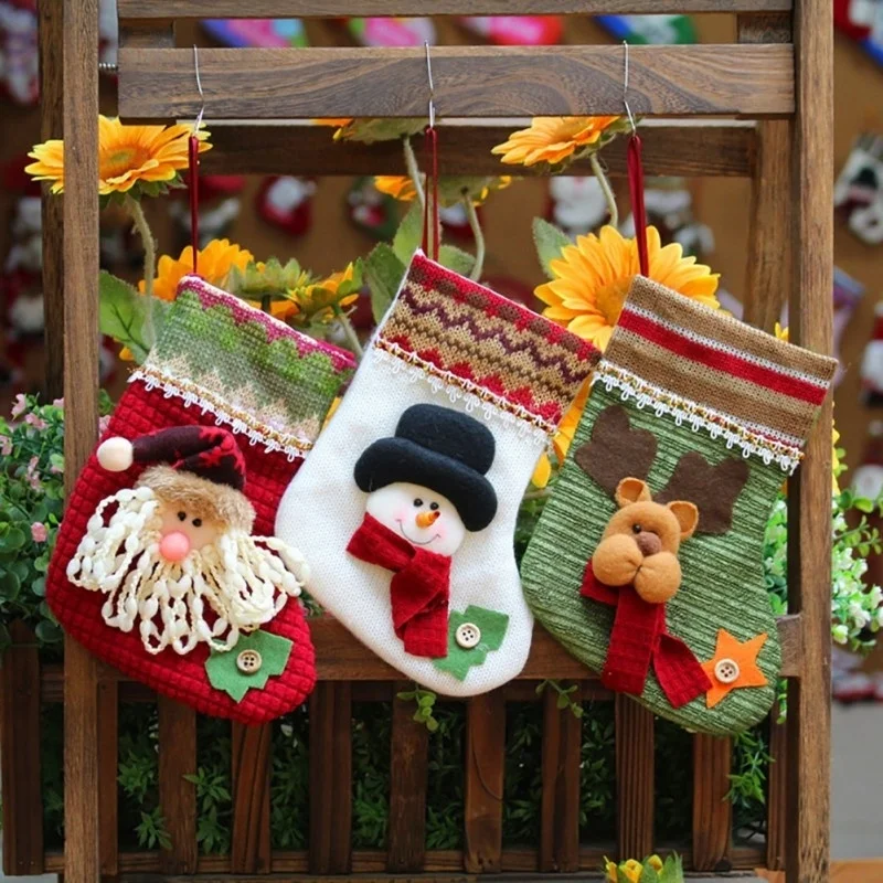 

Рождественские олени чулки конфеты Подарочный пакет Рождественская елка украшение Рождественская сумка для носков