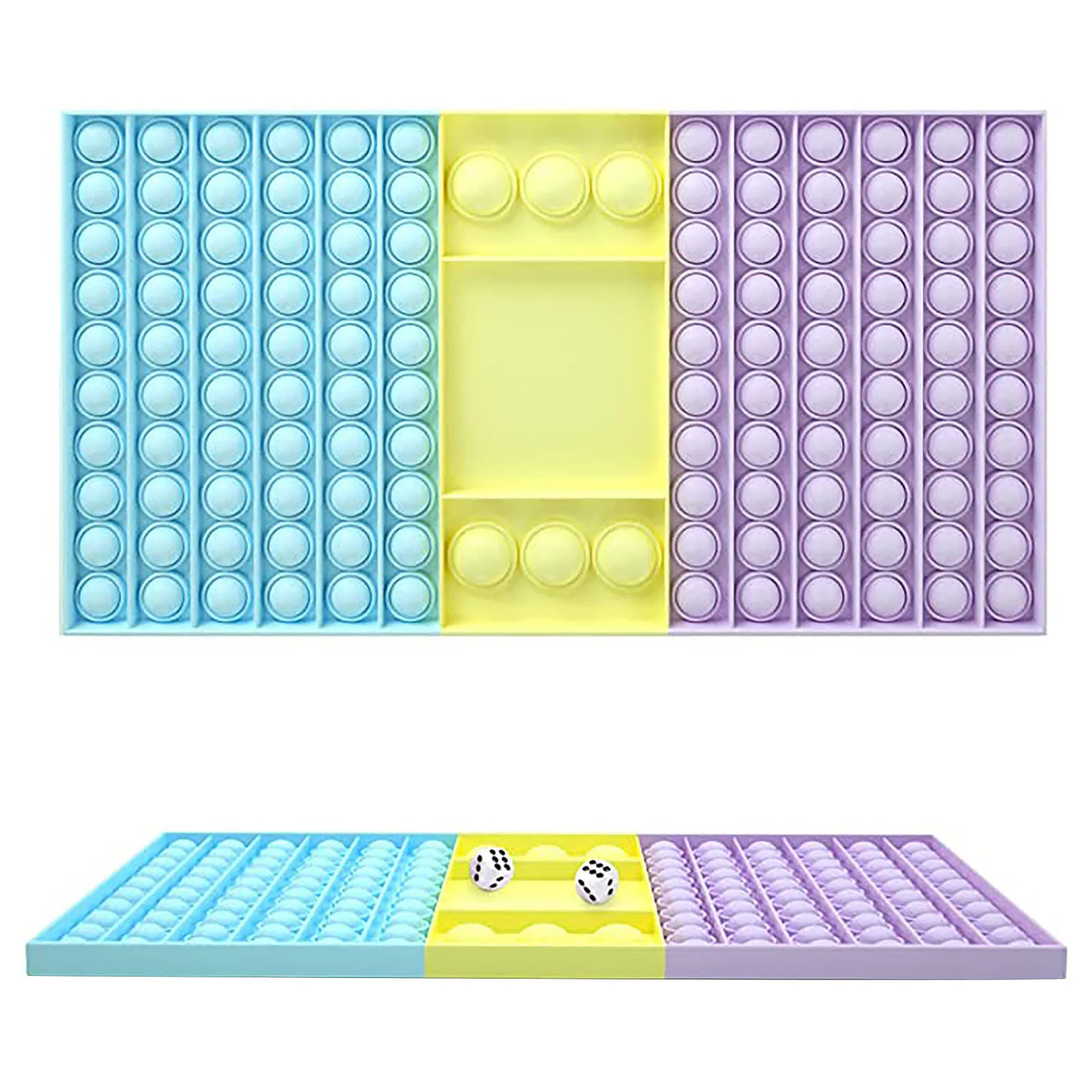 

2021New Fidget Toy Chessboard Game Rainbow Chess Board Push Bubble Rodent Pioneer Toy Parent-Child Interactive Decompression Toy