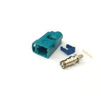 1pc fakra z female connector water blue color crimp for rg316 rg174 cable neutral coding wire terminal wholesale