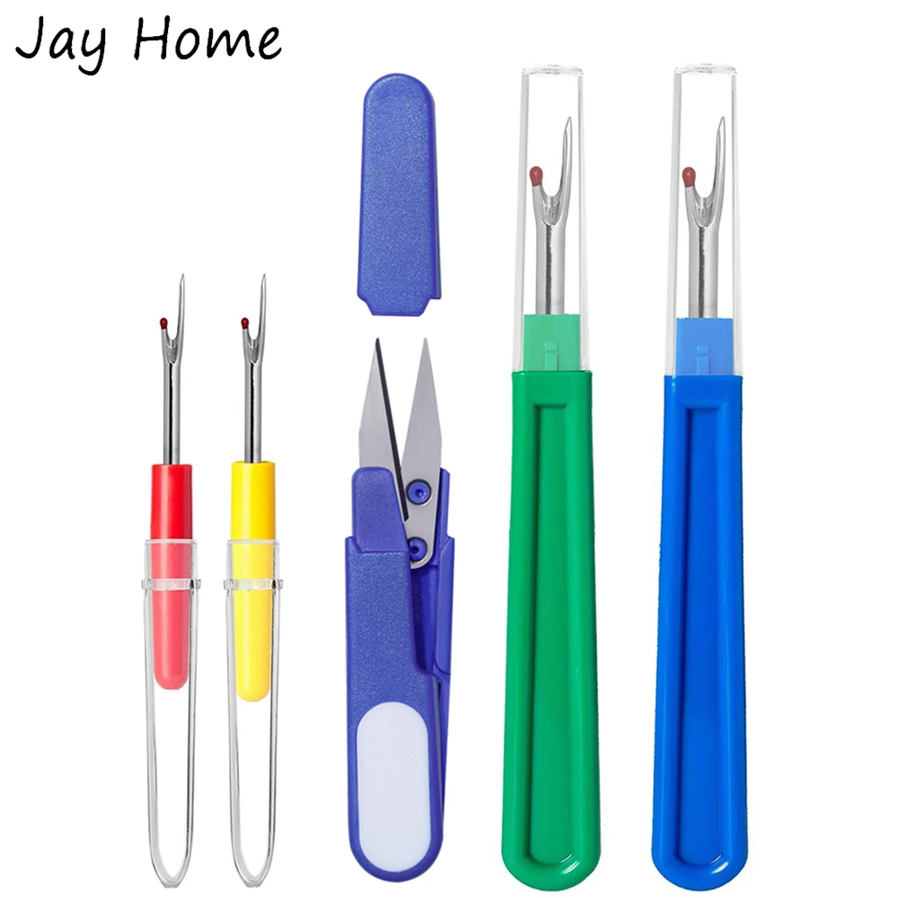 

4Pcs Sewing Seam Ripper Handy Stitch Rippers with Thread Cutter Scissors Sewing Stitch Rippers for Sewing Crafting Thread Remove