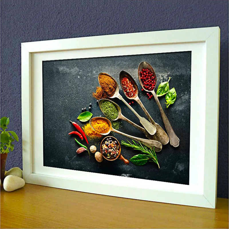 

1PC Modern Canvas Painting Wall Picture Poster Seasoning Painting Wall Dining Room Decor Painting Canvas Poster Print By Number