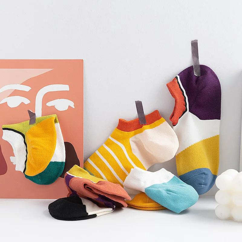 Парные модели корейские новые цветные сочетающиеся кавайные женские носки