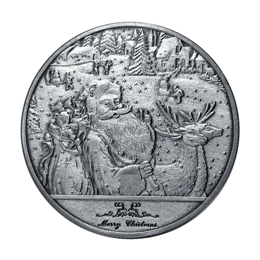 

1x новогодние сувенирные монеты Деда Мороза 40 мм, подарки, Коллекционные Значки