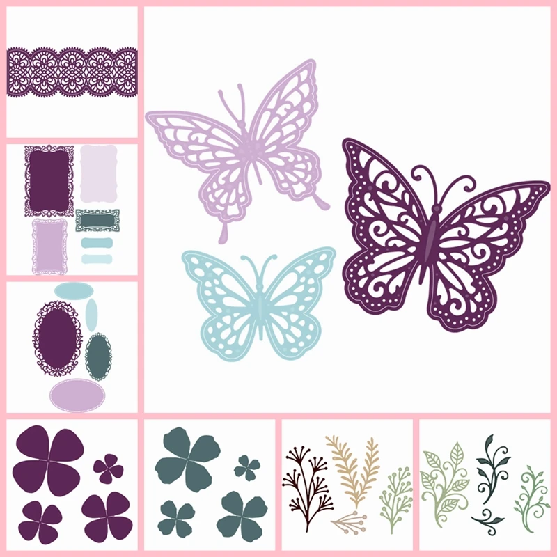 Кружевная бабочка цветок оставьте листья ветка пустотелые многослойная