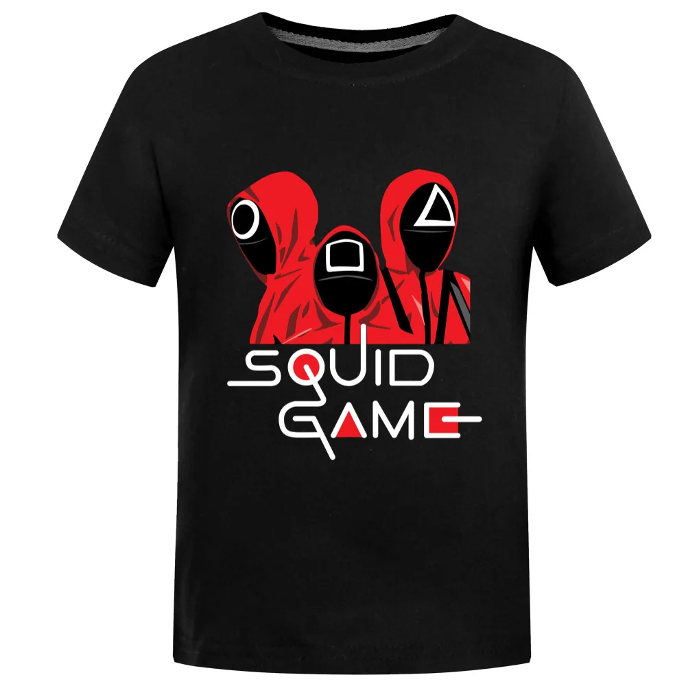 

New Squid Game Adult T-shirt Men/Women BLACK T-SHIRT NEW OFFICIAL Adult Tops Top quality