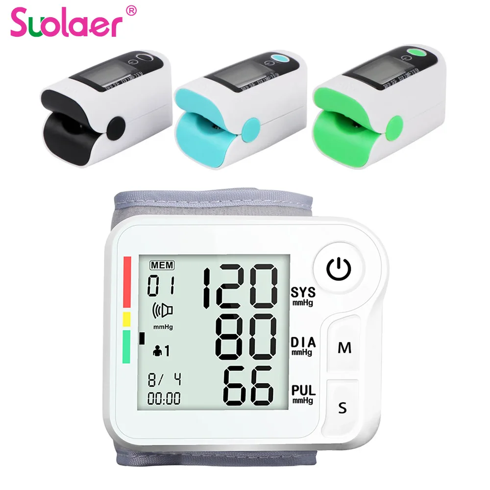 Наручный Монитор артериального давления СВЕТОДИОДНЫЙ монитор кислорода в крови