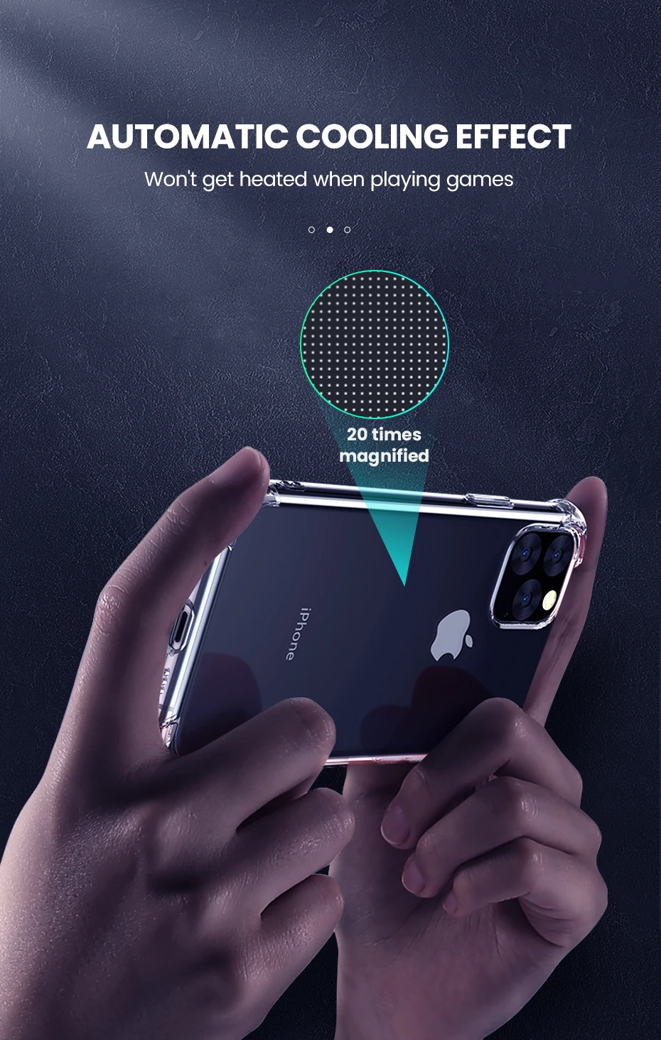 Ugreen для iPhone 11 Pro Max чехол, защитный, 4 угла, усиленный, с защитой от падения, прозрачный чехол для iPhone 11 Pro Max чехол для телефона