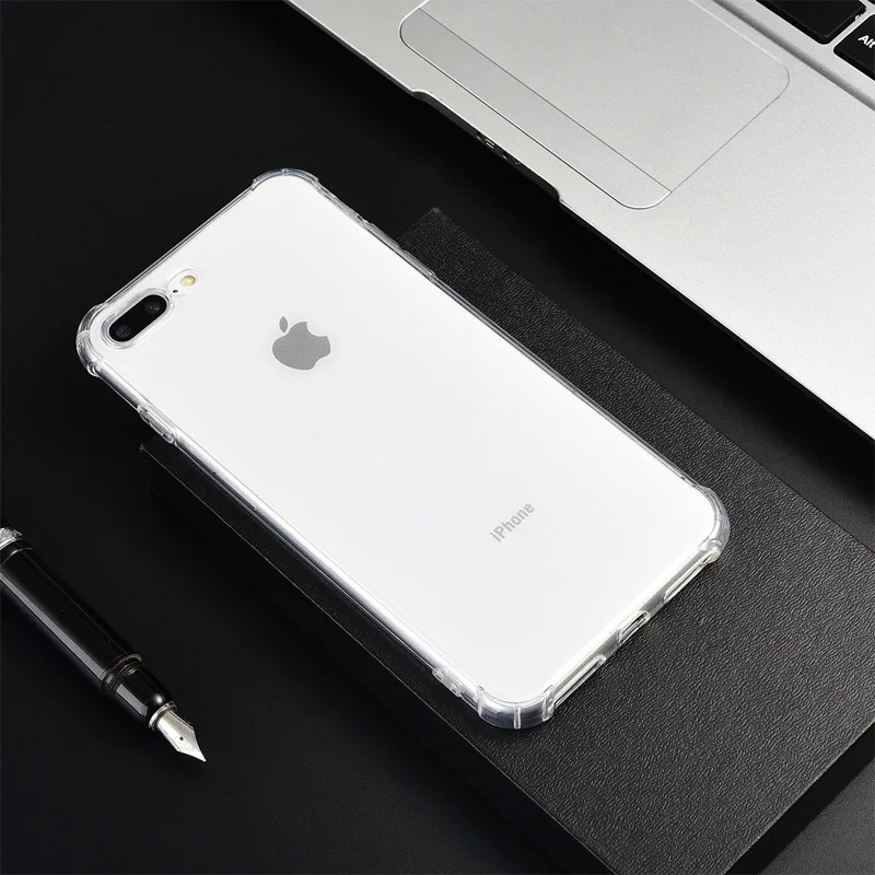 Чехол для iPhone X прозрачный противоударный силиконовый мягкий чехол 7 8 6 6S XS Max XR