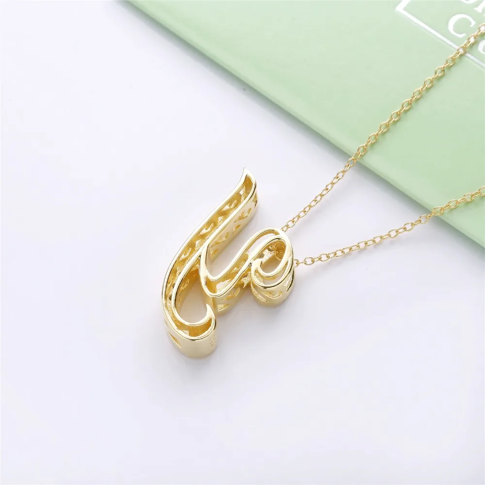 Moonmory 2018 Европейский Bijoux Femme серебро 925 пробы золотой цвет буквы Y W кулон ожерелье
