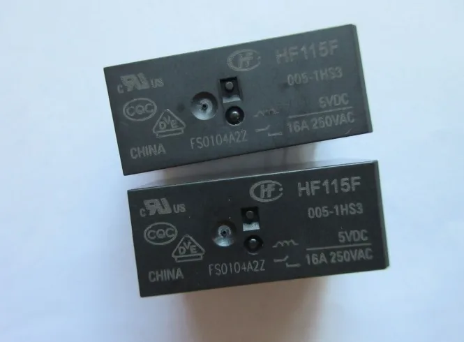 Новое релейное освещение Φ 005 1HS3 5VDC HF115F DC5V 5V 16A 250VAC 6PIN|Реле| |