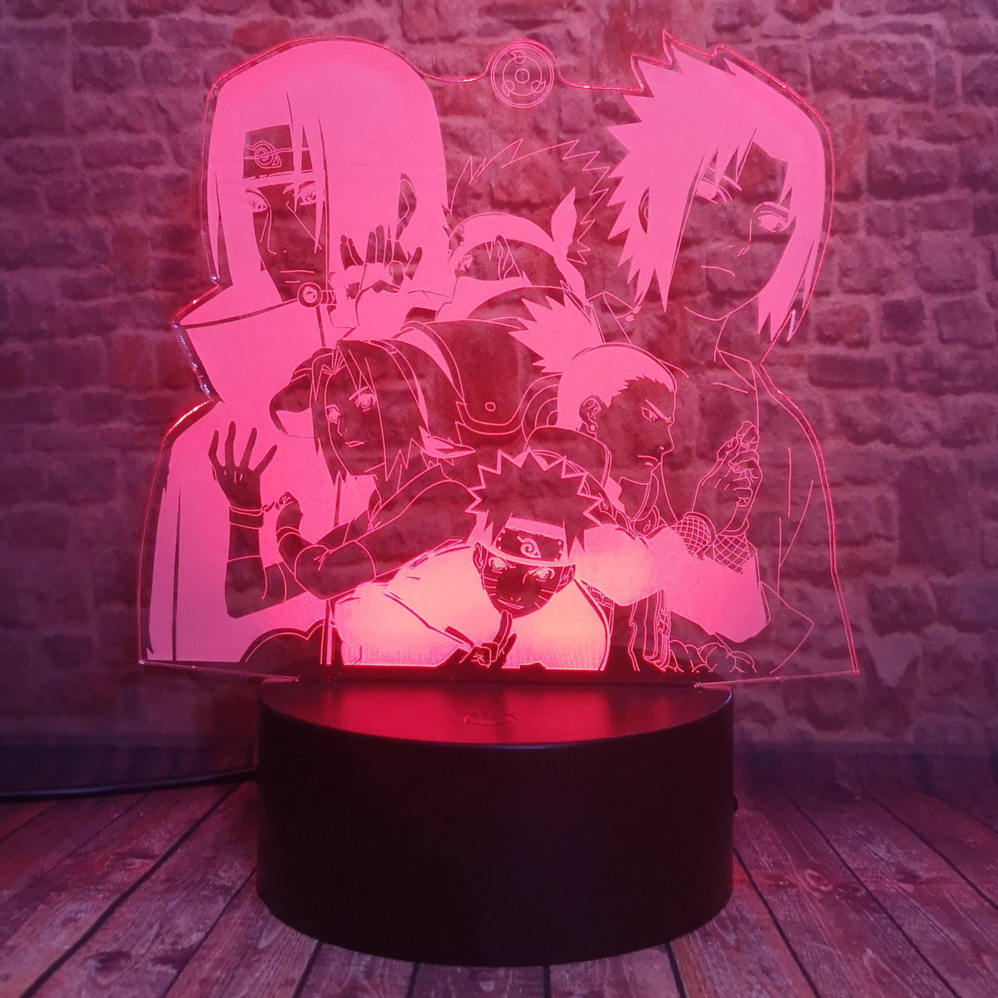 Новый Uzumaki Naruto Haruno Sakura Nara Shikamaru Kakashi Hatake Uchiha Sasuke Itachi Ninja Аниме 7 цветов светодиодный