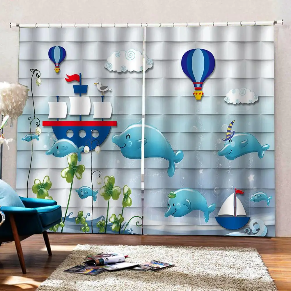 Пасторальный лист Цветы занавеска для гостиной спальни мультфильм бабочка