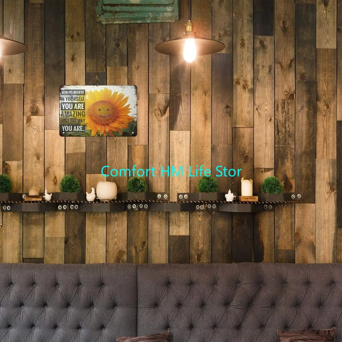 

Sunflower Tin Sign 8x12inch Vintage Novelty Metal Plate Sign for Bedroom Cafe Bar Kitchen Art Wall Gate Sign - You Are Amazing