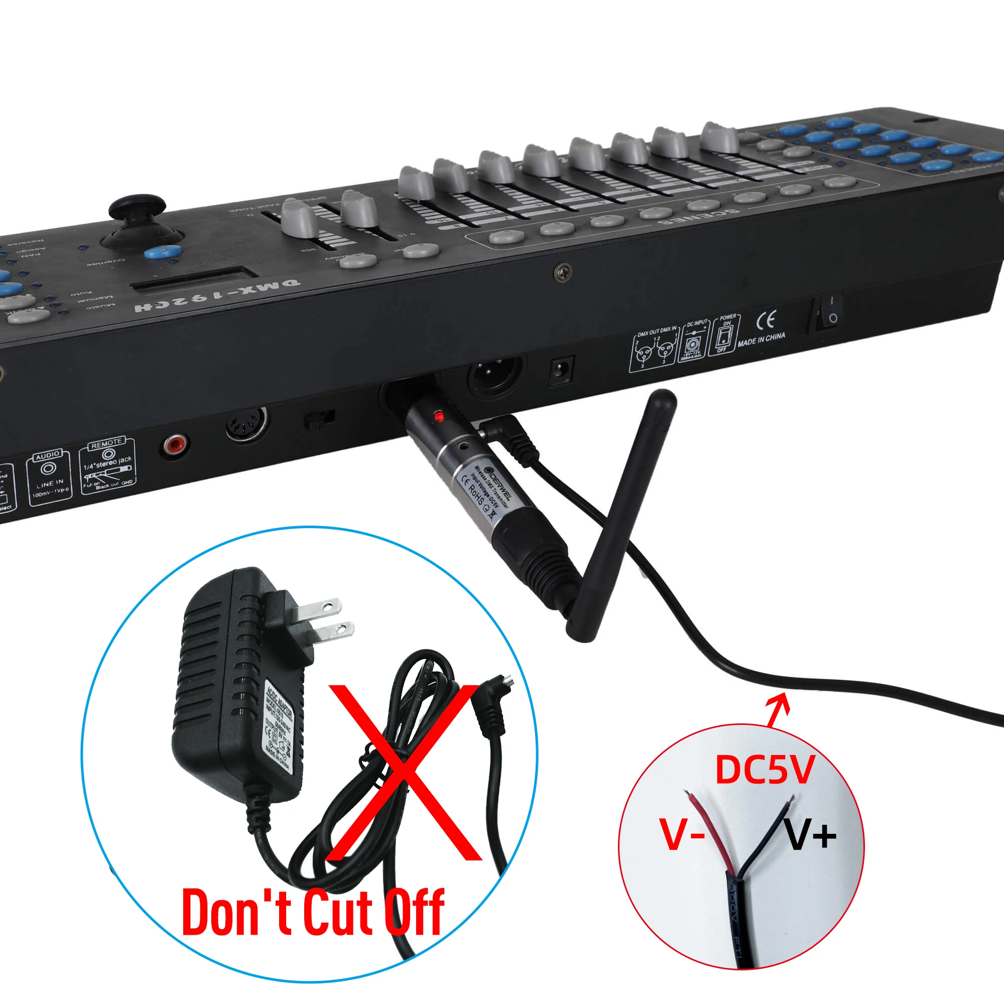 Dmx светильник беспроводной 5pin dmx512 передатчик приемник эффект 2 4 GISM радиус связи 500