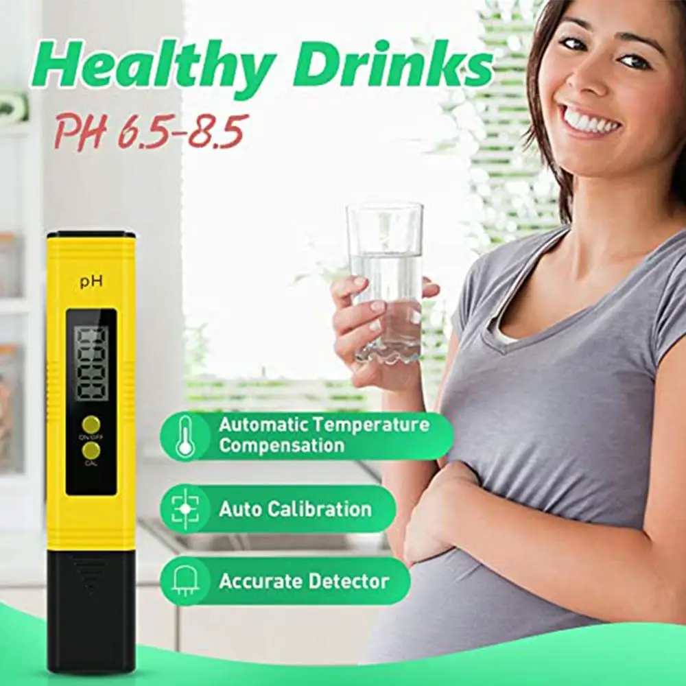 Цифровой жидкокристаллический рН тестер Кнопка автоматической калибровки