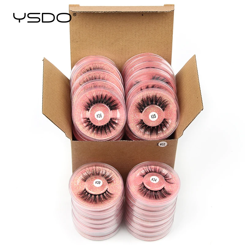 YSDO оптовые поддельные ресницы 4/10/20 Вт 30 50/100 пар 3D норковые натуральные мягкие