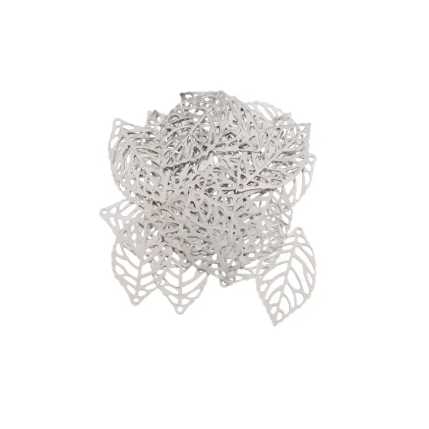 100 шт. филигранные соединители для листьев металлические изделия украшения