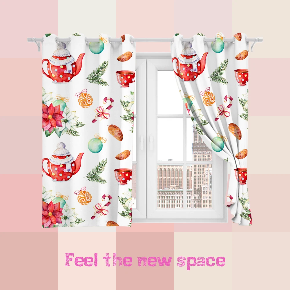 

Punch Hook Blackout Curtain Lovely Customized Full Shade Sunscreen Blinds For Windows Home Kitchen Bedroom LivingRoom Decoration