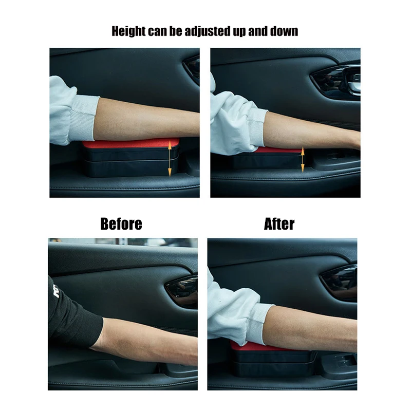 

Car Door Leather Storage Functional Armrests for Tesla Model 3 S X Y Adjustable Elbow Support Anti-fatigue Travel Rest Support
