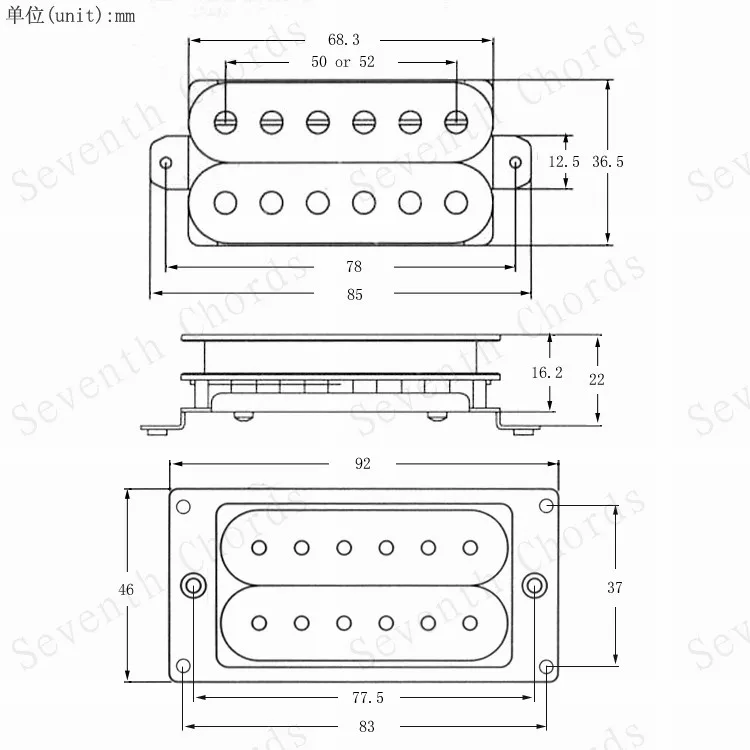 Набор 2 шт. белого и черного цвета с двойной катушкой звукосниматели хамбакер
