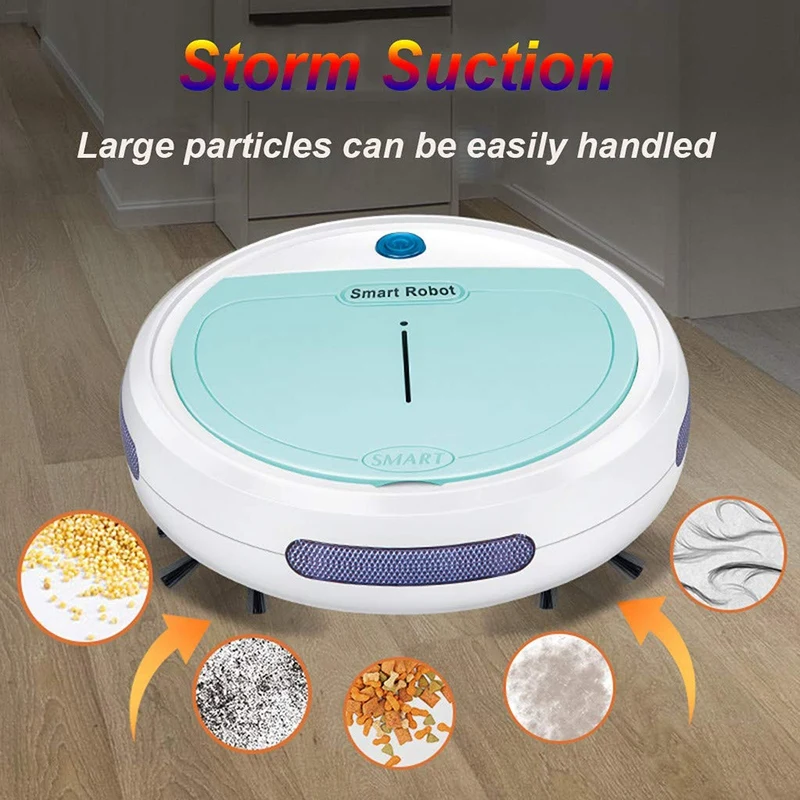 

Hot TOD-3-In-1 Robot er/Vacuum/Mop, Rechargeable Automatic Smart Robot Vacuum Cleaner Edge Cleaning Suction er for Pet