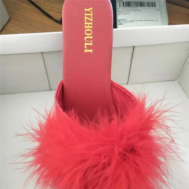 Туфли на высоком каблуке 13 см Обувь с перьями и стразами Пикантные женские