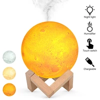 880ml air humififier moon lamp aroma essential oil diffuser usb cool mist maker purifier with three colors led night lamp